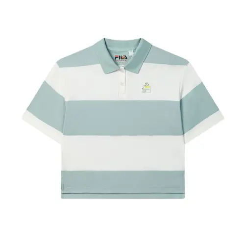 FILA x MAISON KITSUNE ORIGINALE Polo Shirt Women's Fruit Gray Green GN