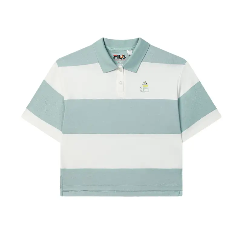 FILA x MAISON KITSUNE ORIGINALE Polo Shirt Women's Fruit Gray Green GN
