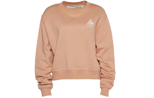 OFF WHITE Sweatshirt Regular Fit Women's Peach