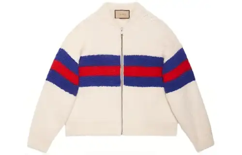 GUCCI Zip-Up Knitted Cardigan