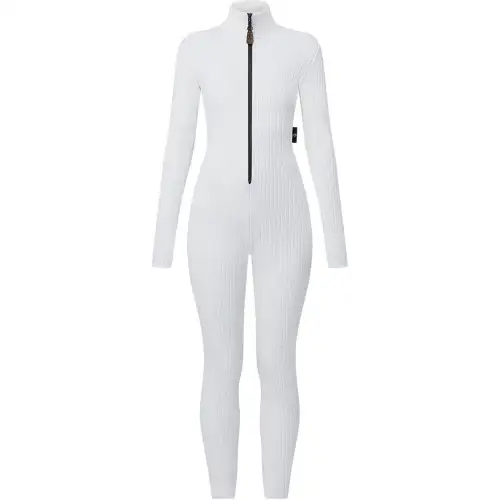 Lv Ribbed Knit Long Sleeved Bodysuit