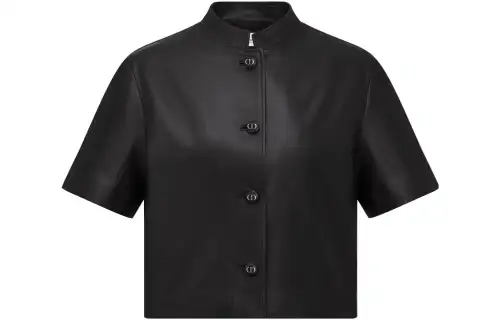 DIOR Jackets Women's Black Stand Collar Moderate Other
