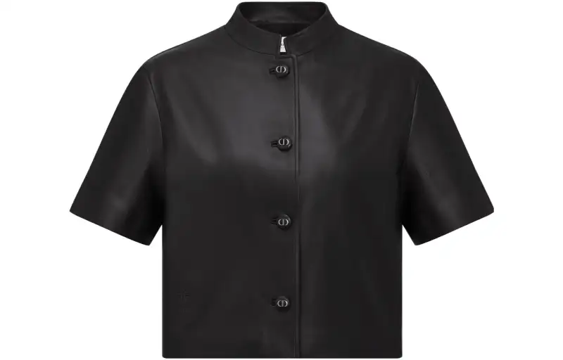 DIOR Jackets Women's Black Stand Collar Moderate Other