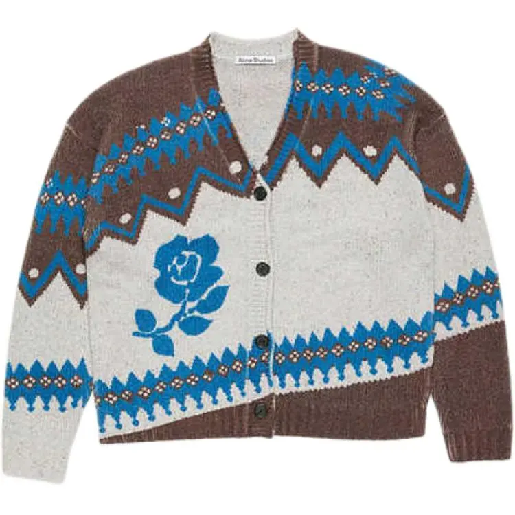 Acne Studios Jacquard Wool Cardigan