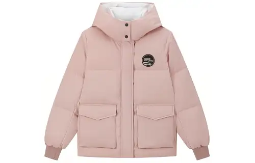 Skechers Down Jackets Women's Dusty Pink Hooded Moderate Other