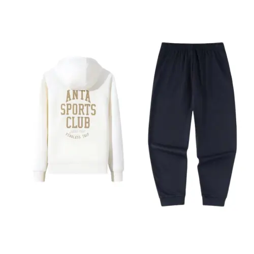 ANTA Casual Sportswear Men's Hooded Thickened And Fleece Lined