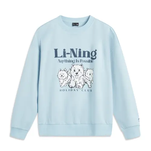 Li Ning Sports Life Collection Sweatshirt Women's Spring Blue