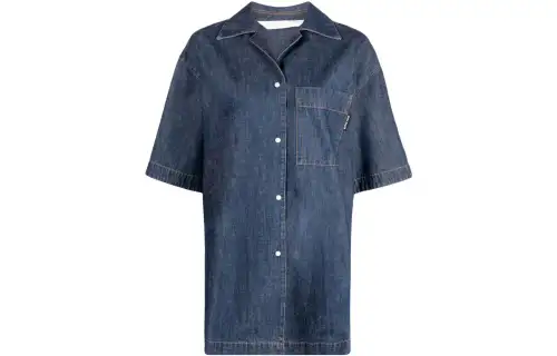 PALM ANGELS Oversized Denim Shirt