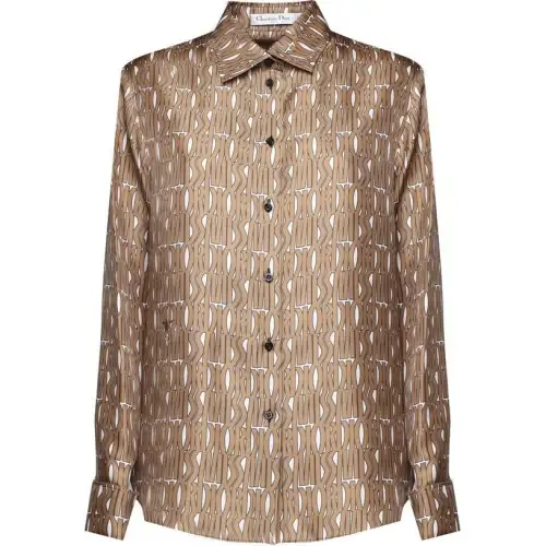 DIOR Christian DIOR All-Over Patterned Button-Up Shirt