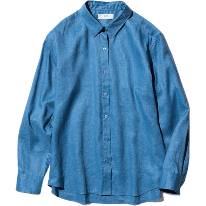Женская рубашка UNIQLO (синяя)