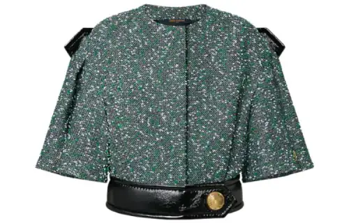 LOUIS VUITTON Jackets Women's Green Collarless Moderate Other