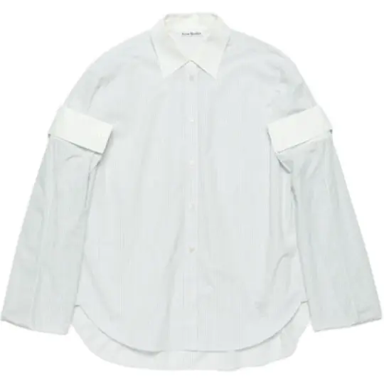 Acne Studios Button Up Striped Layered Shirt