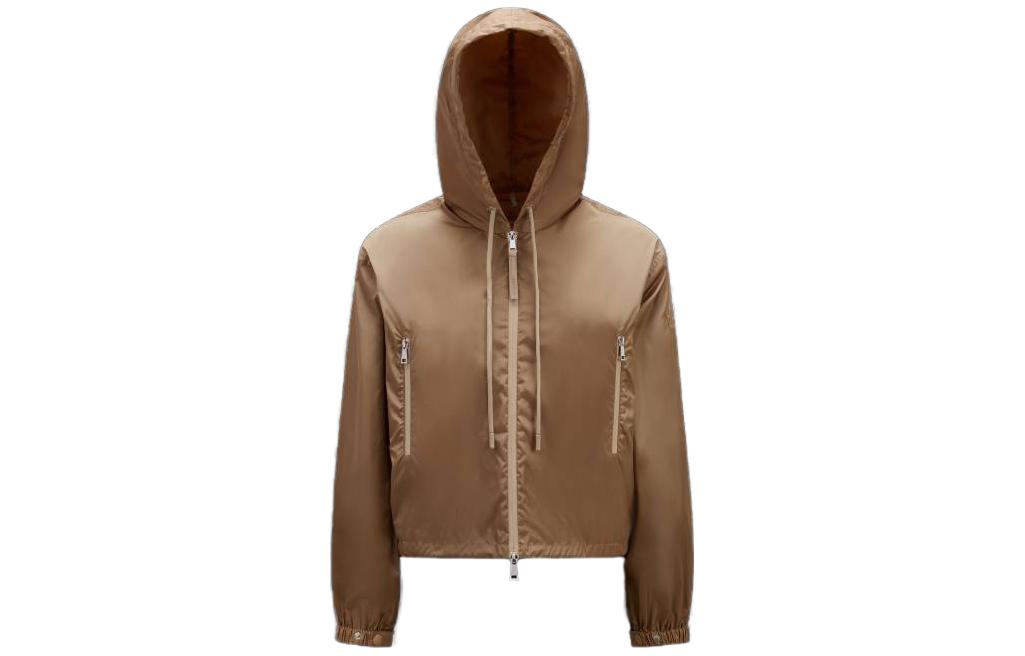 Женская куртка Moncler Moncler SS23 Logo (бежевая)