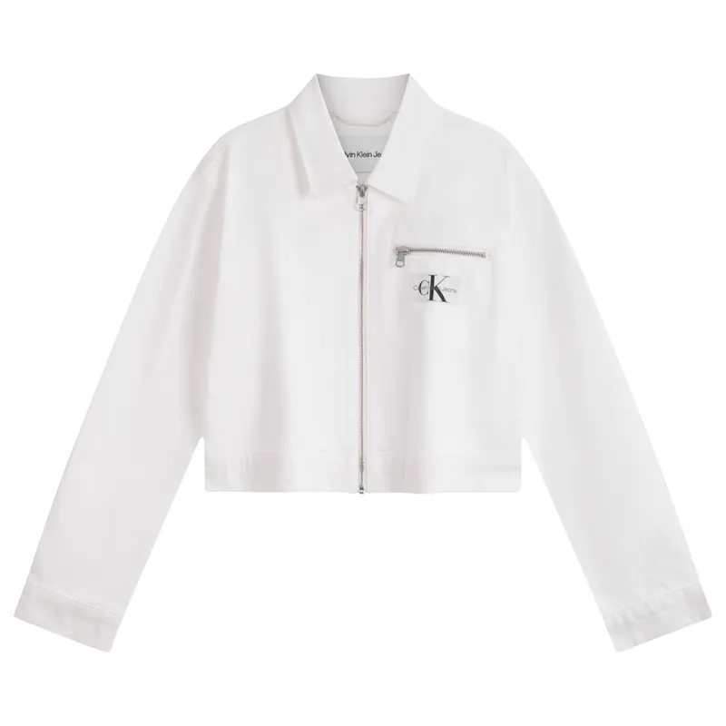 CALVIN KLEIN Jacket Women's White Denim