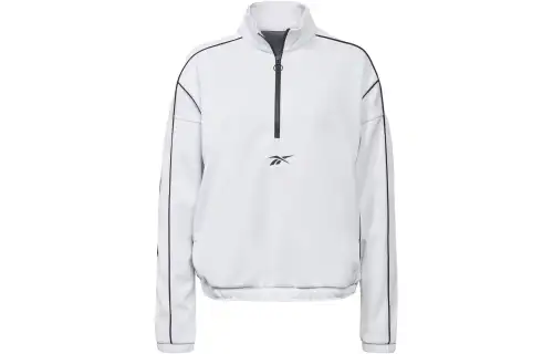 Reebok WORKOUT READY 1/4 DETAIL COVERUP Sweatshirt Women's White