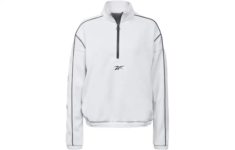 Reebok WORKOUT READY 1/4 DETAIL COVERUP Sweatshirt Women's White