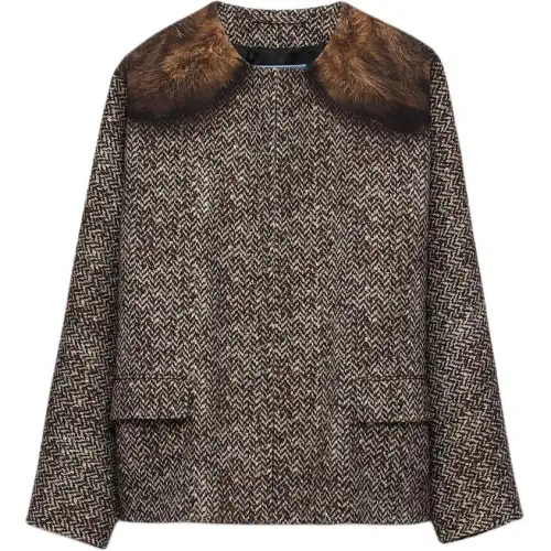 Prada single-breasted printed jacket