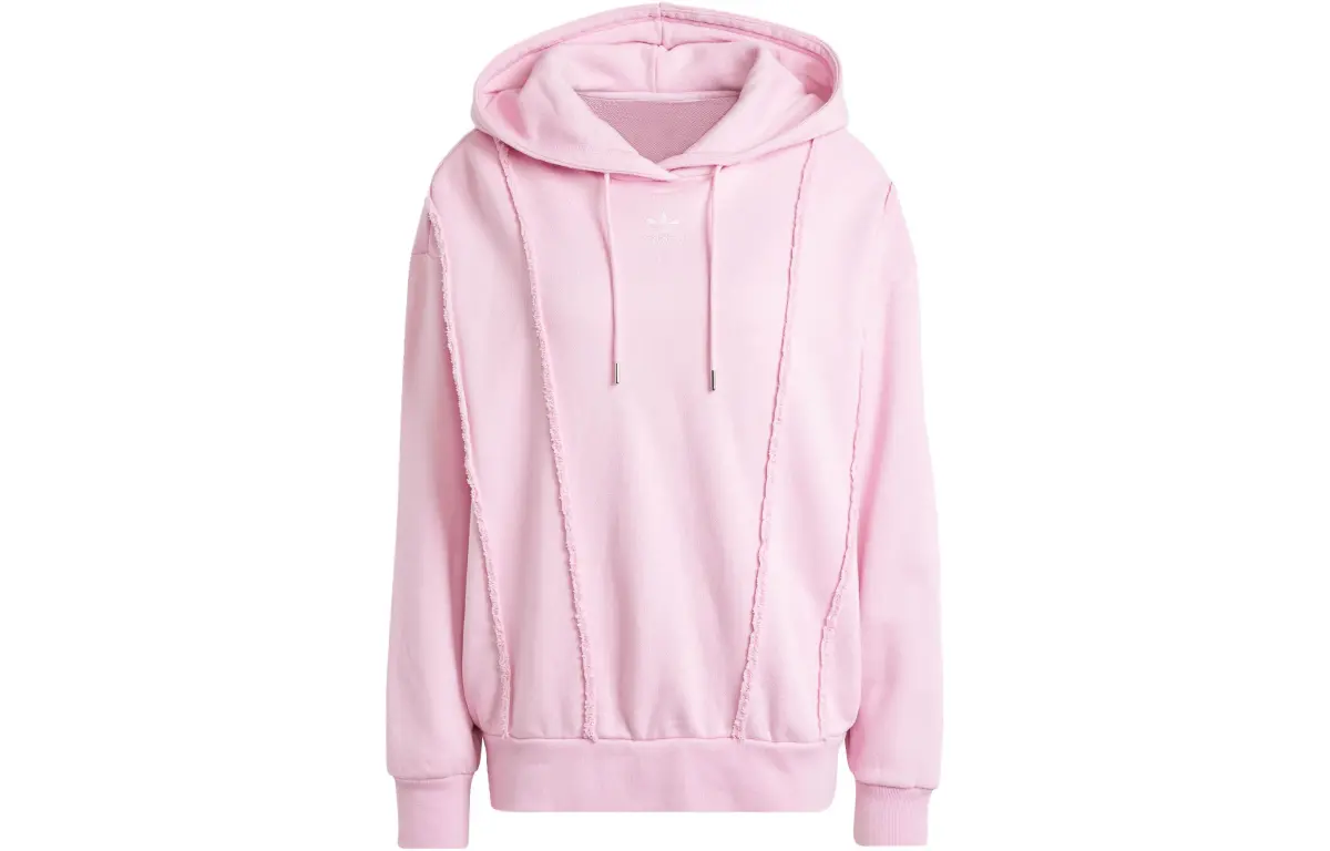 Adidas Originals DISTRESSED HOODIE Sweatshirt Women's Pink