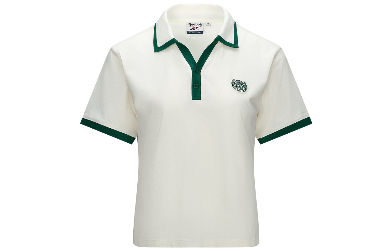 Reebok Polo Shirts Women's Ecru Polo Collar