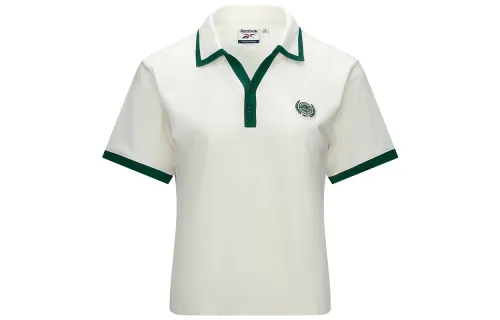 Reebok Polo Shirts Women's Ecru Polo Collar