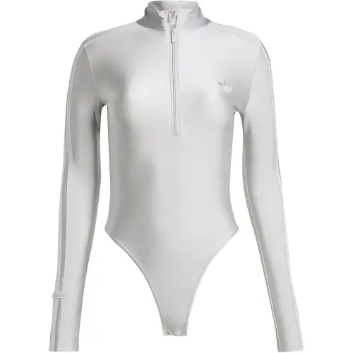 Adidas Originals Firebird Zip Up Bodysuit Jumpsuit Women's Gray