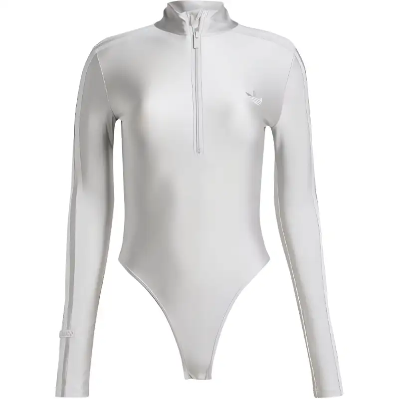 Adidas Originals Firebird Zip Up Bodysuit Jumpsuit Women's Gray