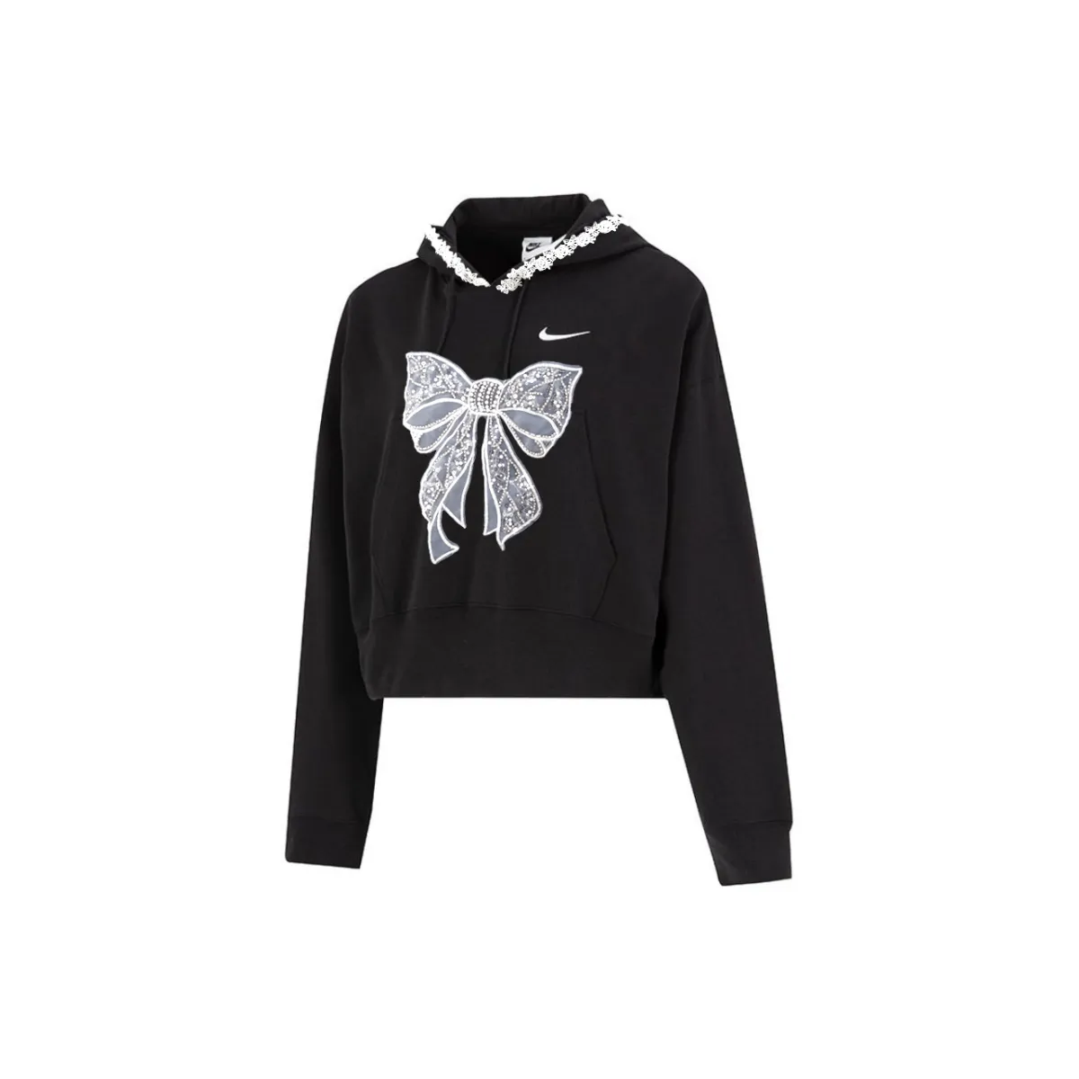 Nike Sweatshirts Women's Black Hooded Moderate Regular