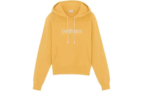 SAINT LAURENT Logo Embroidered Oversized Hoodie