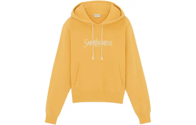 SAINT LAURENT Logo Embroidered Oversized Hoodie