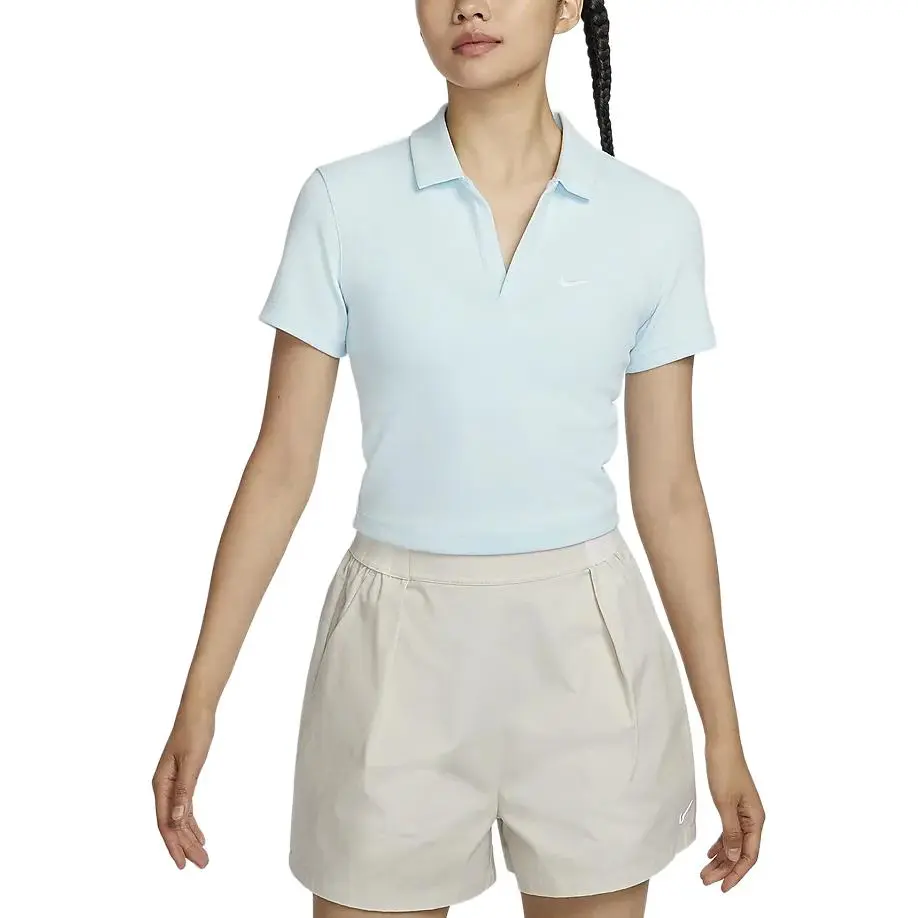 Nike Sportswear Essentials Polo Shirt Women's Glacier Blue/Sail White