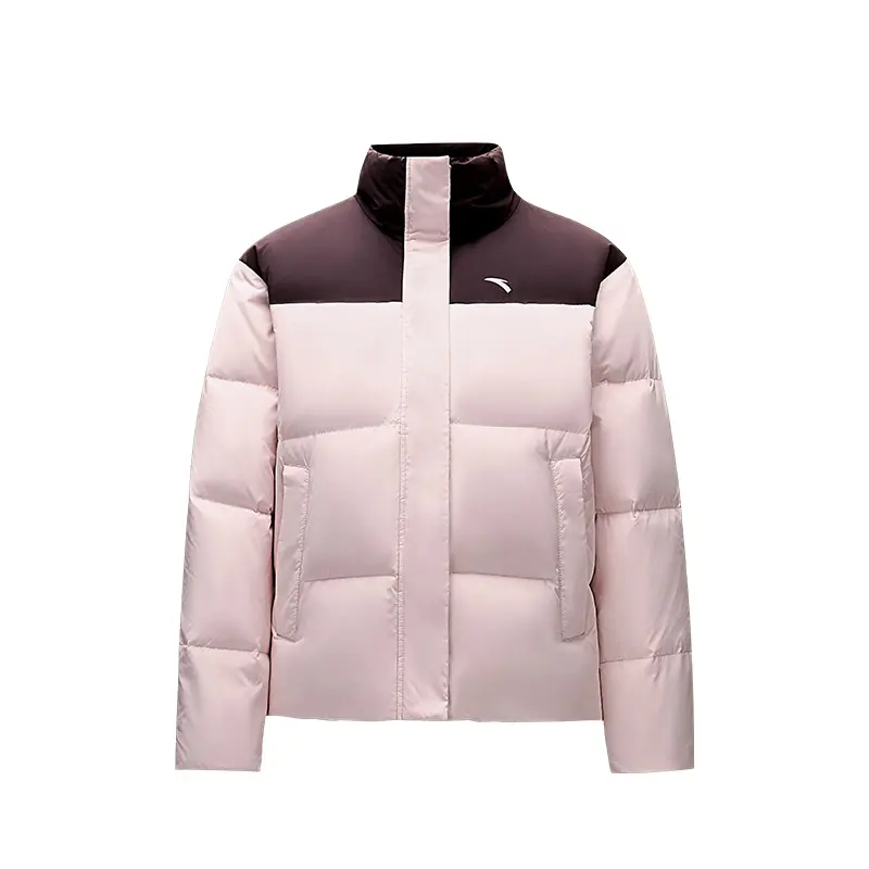 Anta Comprehensive Training Collection Sports Lifestyle Collection Down Jacket Women's Ebony Brown/Winter Pink