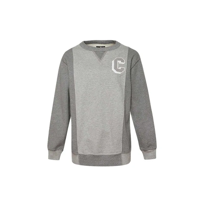 Converse Sweatshirt Women's Mixed Textured Gray