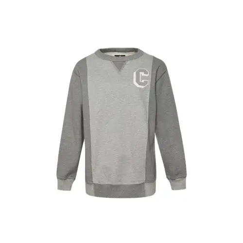 Converse Sweatshirt Women's Mixed Textured Gray