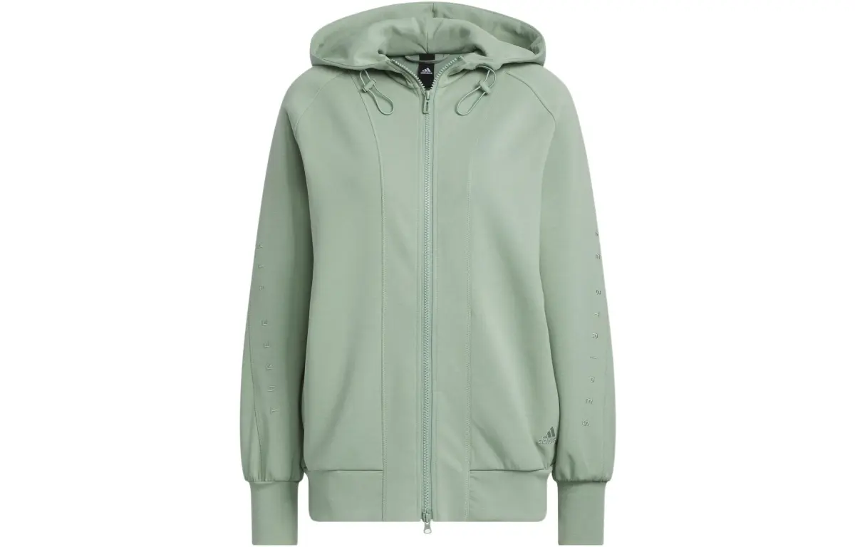 Adidas Jackets Women's Dusty Green Hooded Moderate Other