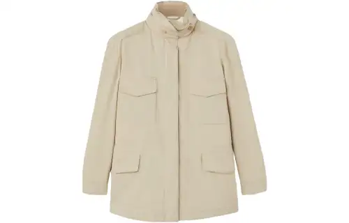 Loro Piana Jackets Women's Beige Stand Collar Moderate Other