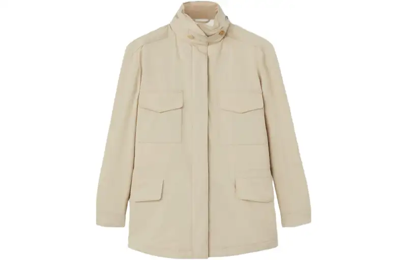 Loro Piana Jackets Women's Beige Stand Collar Moderate Other