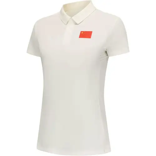 Li Ning Glory Series Polo Shirt Women's Champagne White