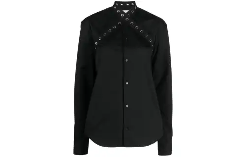 OFF-WHITE eyelet-strap cotton shirt