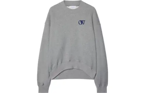 OFF WHITE Logo embroidered Cotton Sweatshirt