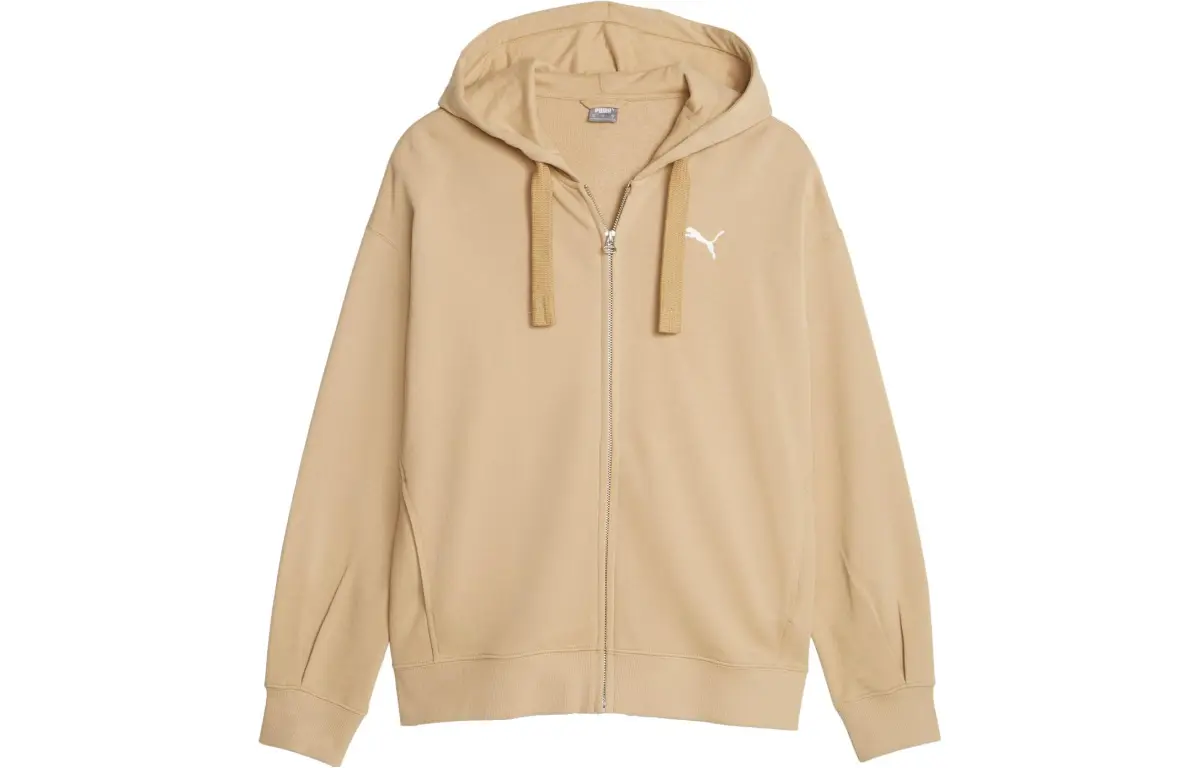 PUMA HER Jackets Women's Camel Hooded (Non-detachable) Moderate Straight Fit