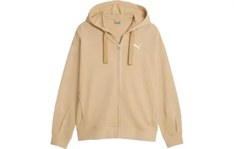PUMA HER Jackets Women's Camel Hooded (Non-detachable) Moderate Straight Fit