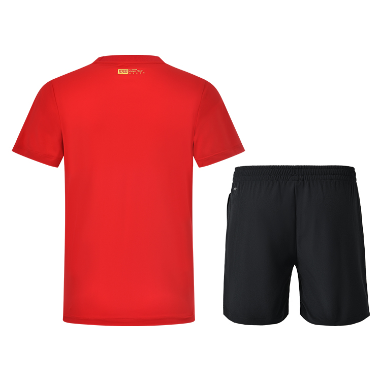 Li Ning Casual Sportswear Unisex Red Top+Black Bottom