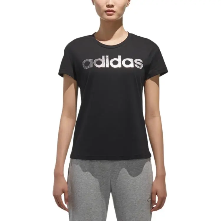 Adidas T-Shirts Women's Black Crew Neck Moderate Other