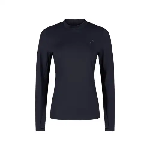 ASICS T Shirts Women's Black Crew Neck Moderate Nipped In Waist