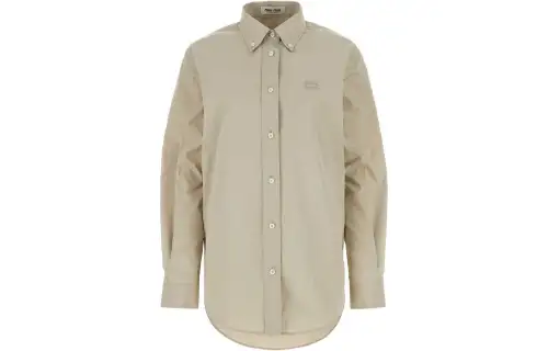 MIU MIU Shirts Women's Beige Lapel Moderate Other