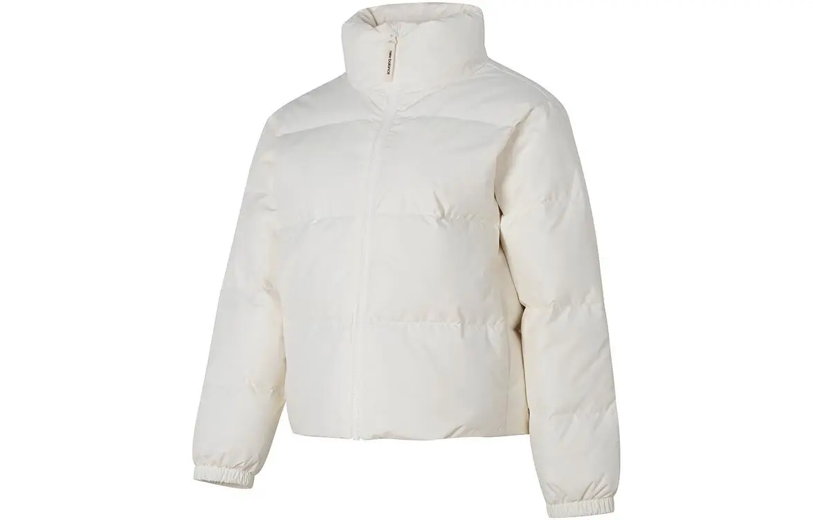 New Balance Down Jackets Women's White Stand Collar Moderate Down Jacket
