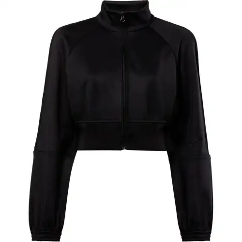 Reebok logo-embroidered cropped track jacket
