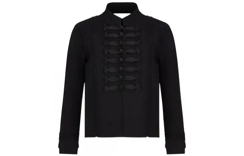 DIOR Jackets Women's Black Stand Collar Moderate Other