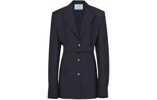 Prada Single-Breasted Belted Shirt Jacket