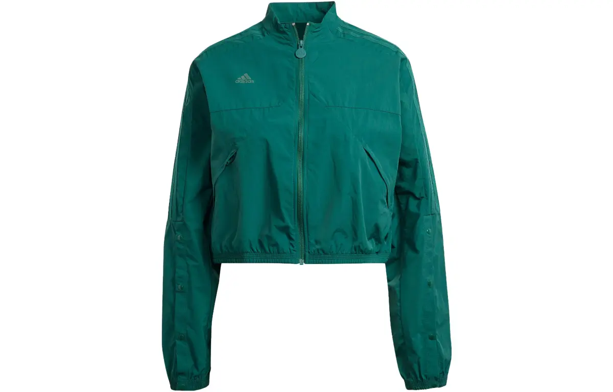 Adidas Jackets Women's Forest Green Stand Collar Moderate Other